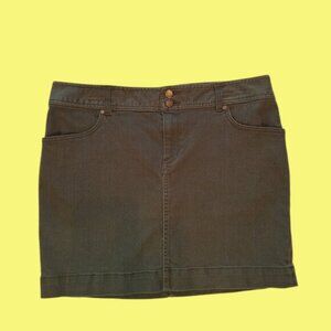 💚 Chaps Green Denim Mini Sz 14P